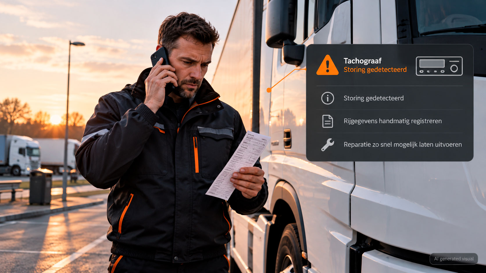 Wat moet je doen als je tachograaf tijdens het rijden niet werkt?